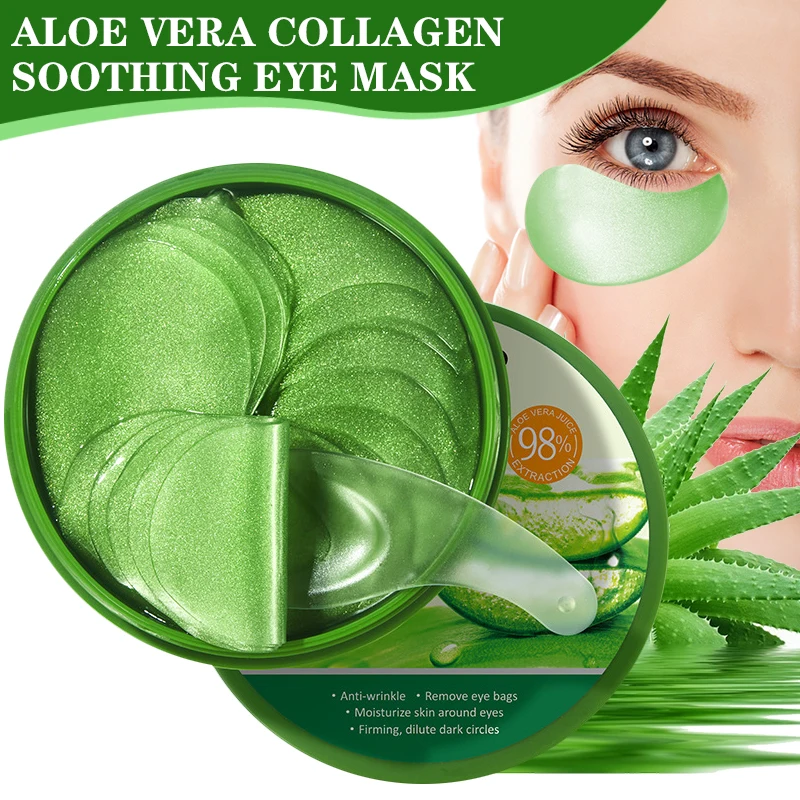 Eye Pad Collagen - 60pcs Aloe Vera Collagen Eye Mask