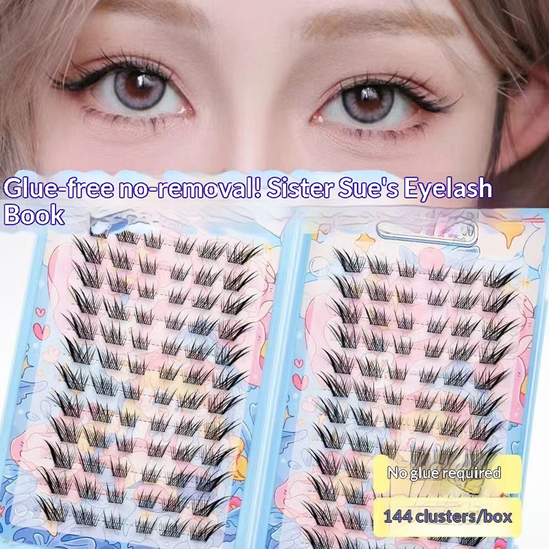 Eyelash Extension Glue For Sensitive Eyes - 120 Clusters No Need Glue False