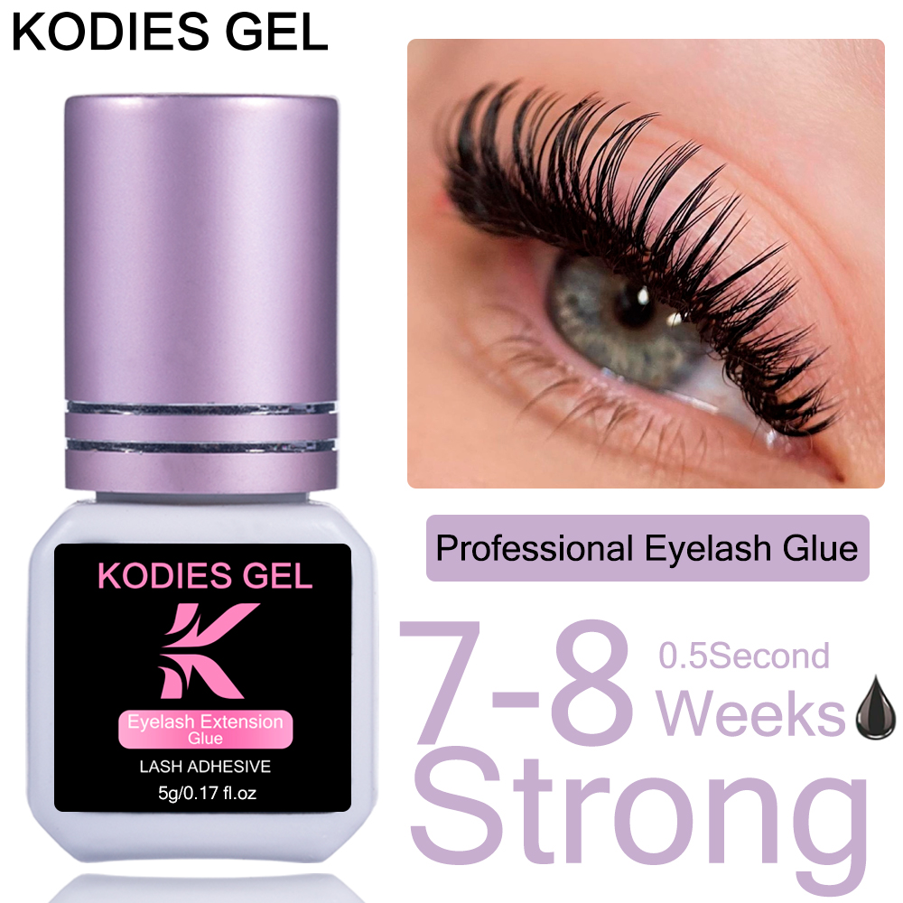 Eyelash Extension Glue For Sensitive Eyes - KODIES GEL Extra Strong Eyelash Glue