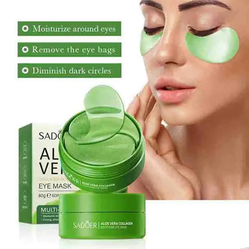 Eye Pad Collagen - 60pcs Aloe Vera Collagen Eye Mask