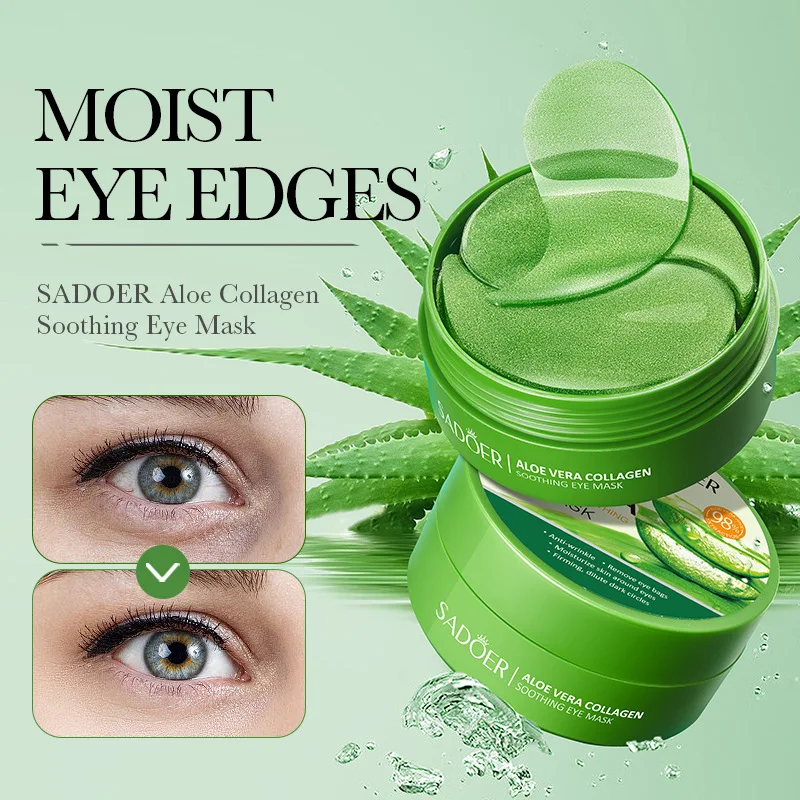 Eye Pad Collagen - SAODER 60Pcs Aloe Vera Collagen Eye