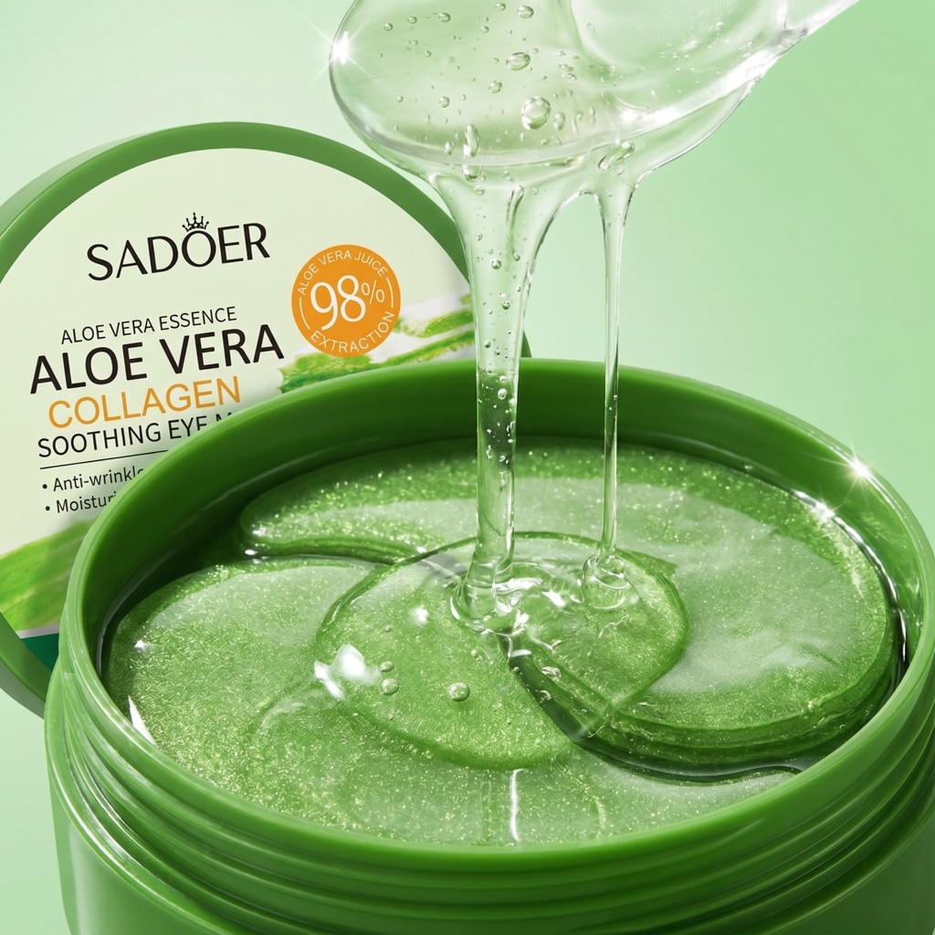 Eye Pad Collagen - 60pcs Aloe Vera Collagen Eye Mask