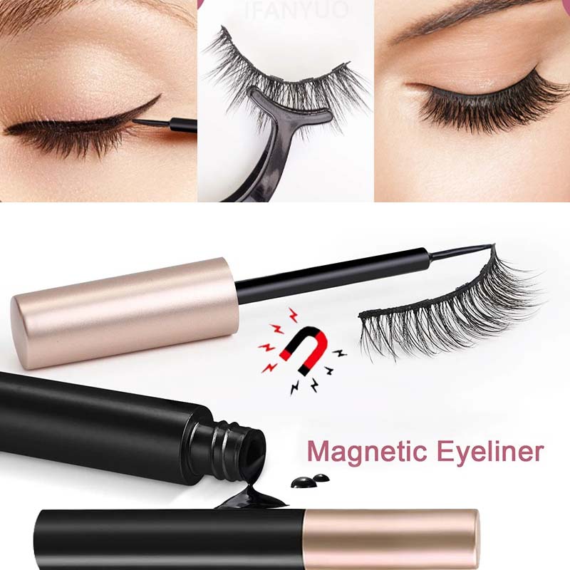 Eyelash Extension Glue For Sensitive Eyes - 1/2Pcs Black Magnetic Eyeliner Glue False