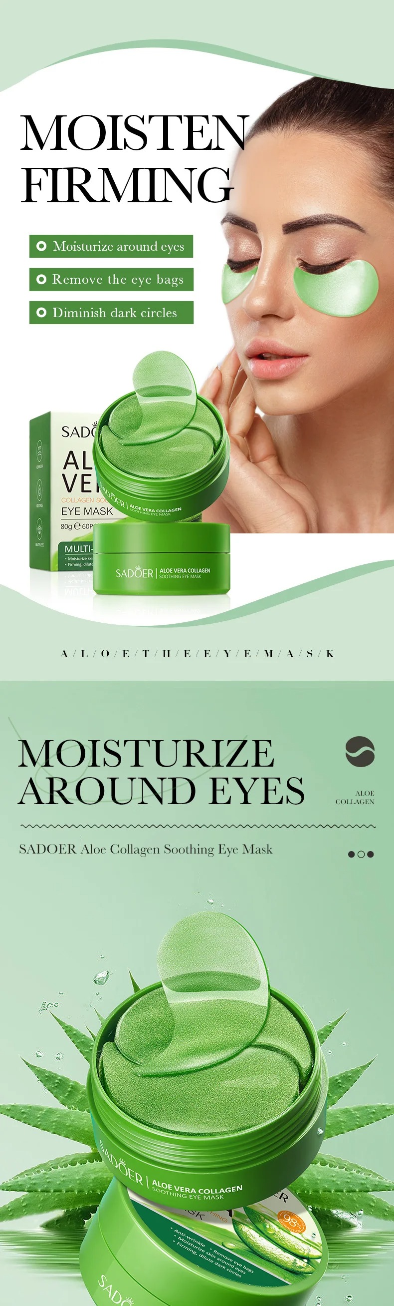 60pcs Aloe Vera Collagen Eye M - Eye Pad Collagen review and price
