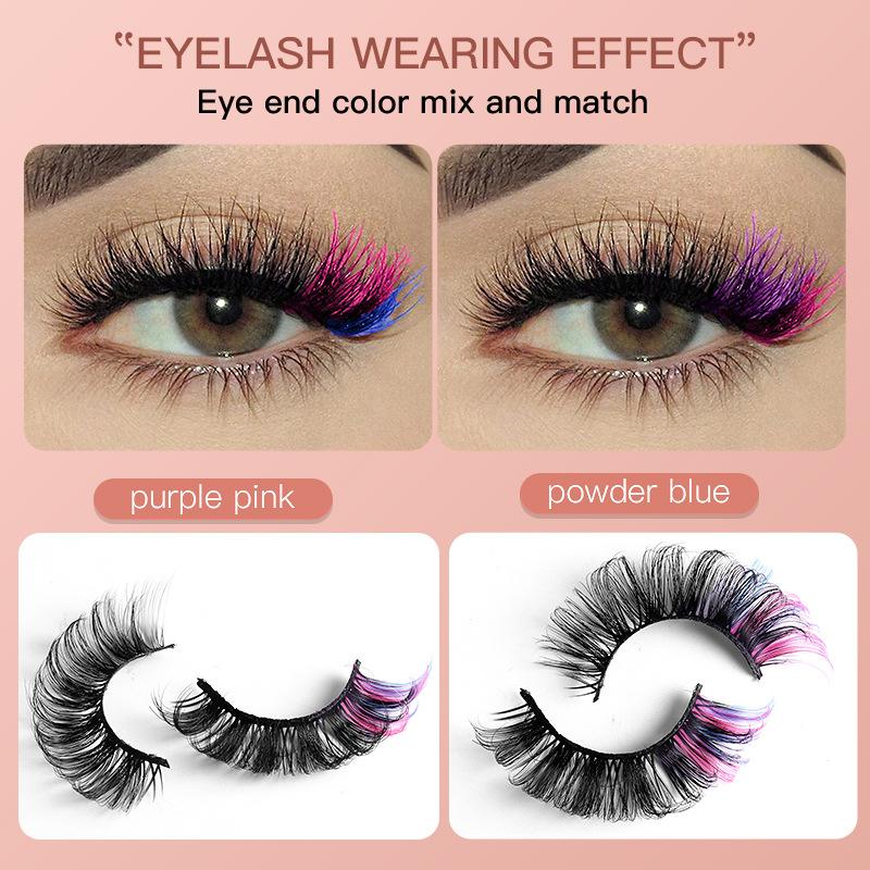 7 Pairs Colorful False Eyelash - Eyelash Extension Russian Volume review and price